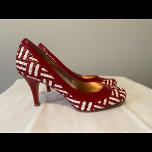 Arturo Chiang Pumps, Red & White, 10
